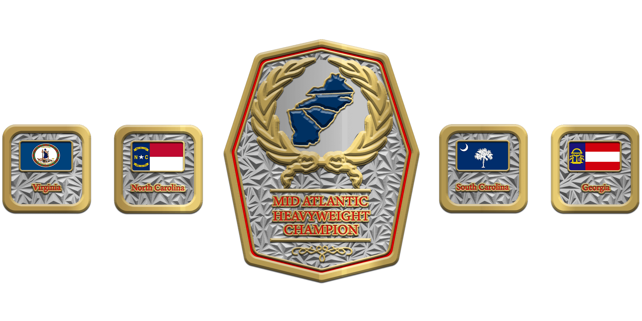 Midatlanticheavyweight-877203 ZBCB-80 Custom Design Championship Belt - Image 1