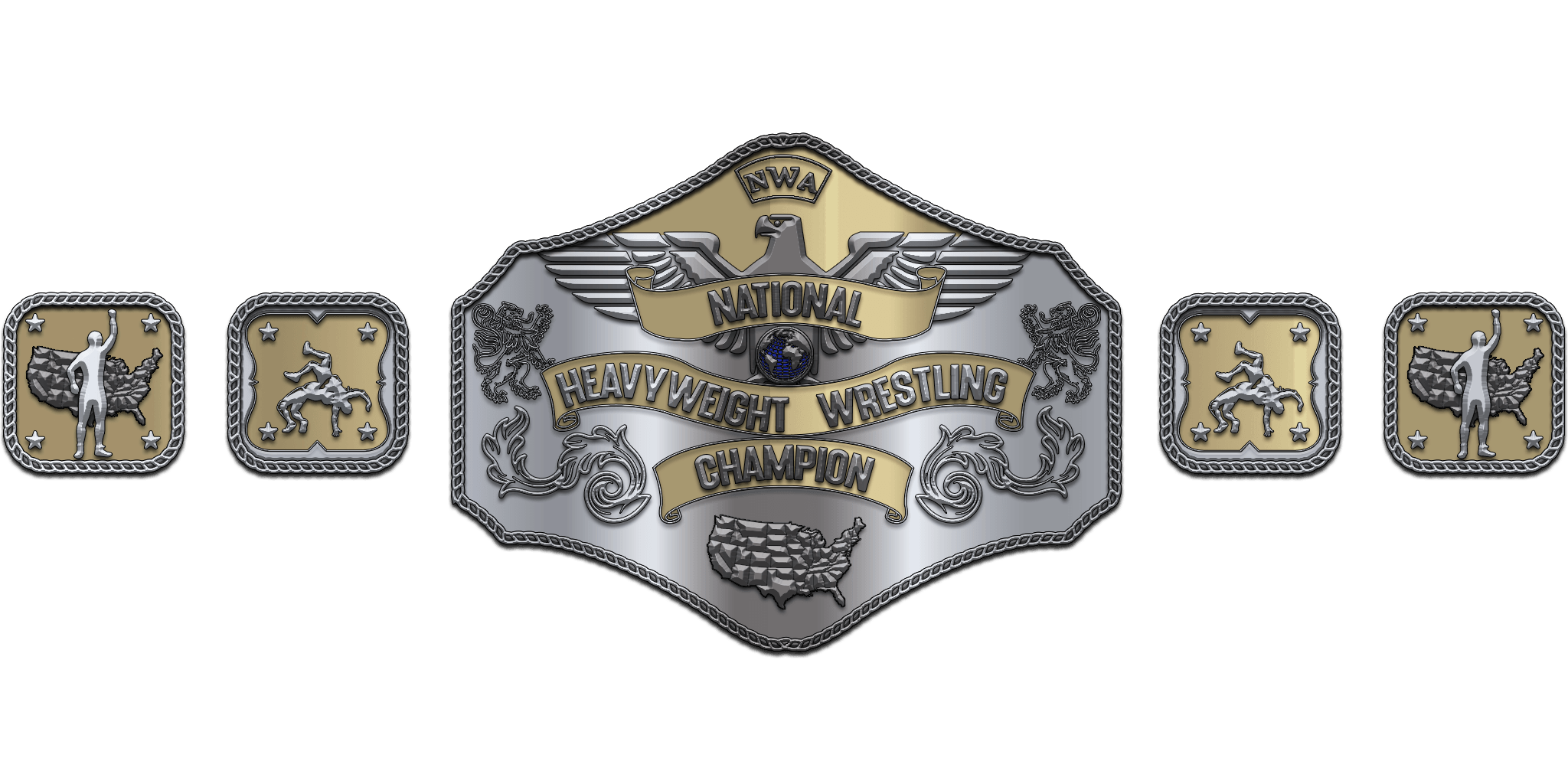 NWANationalHeavyweight-260532 ZBCB-95 Custom Design Championship Belt - Image 1
