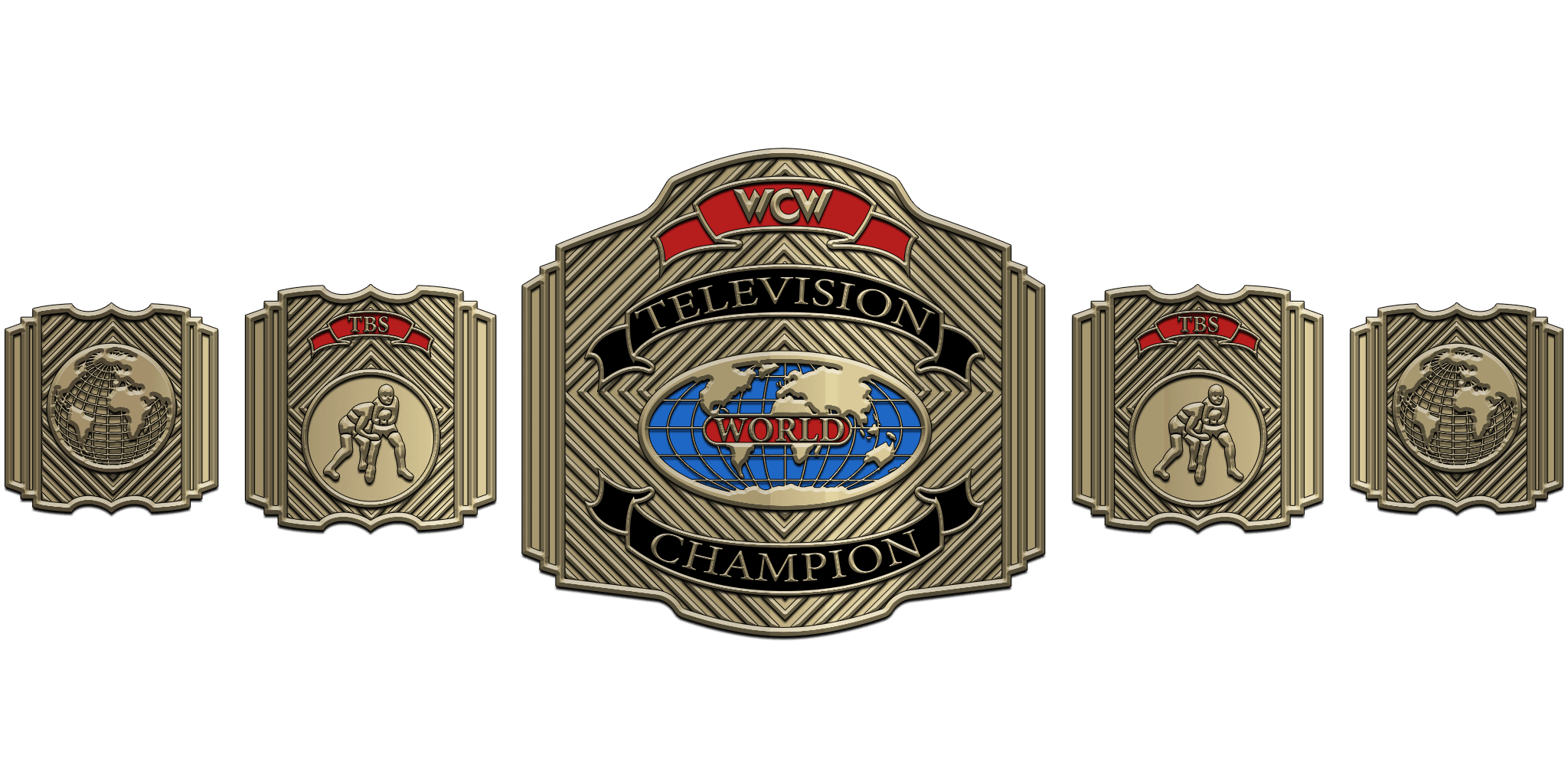 WCWTelevision-690002 ZBCB-145 Custom Design Championship Belt - Image 1