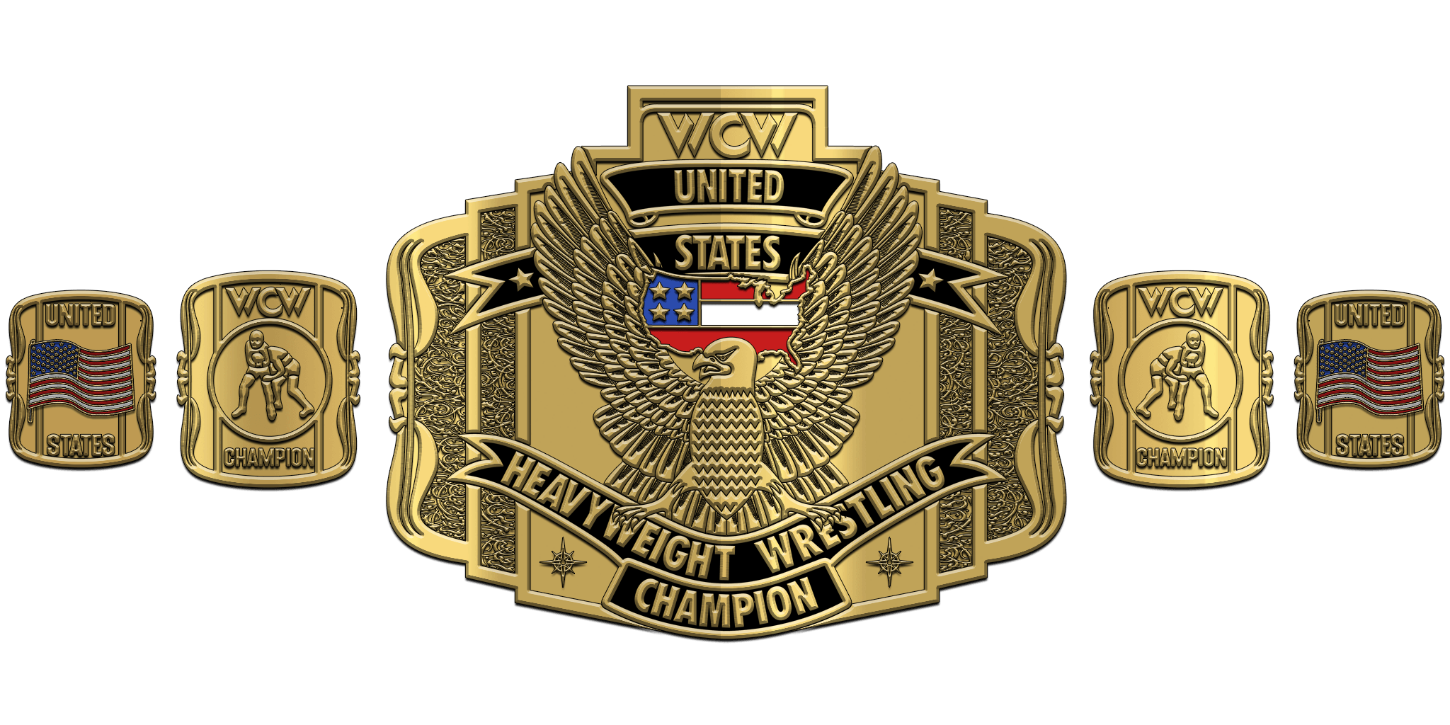 WCWUSHeavyweight-983279 ZBCB-146 Custom Design Championship Belt - Image 1