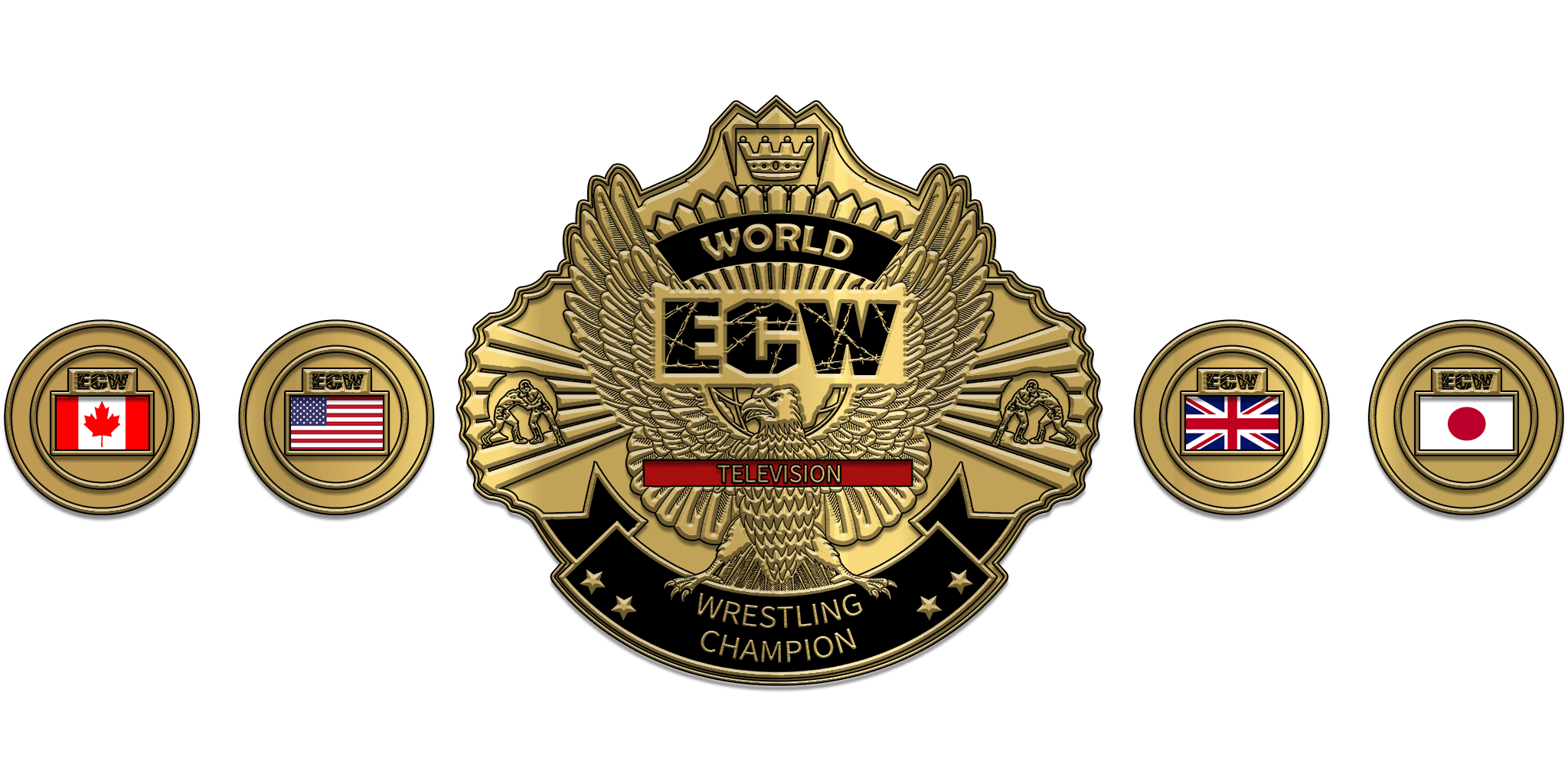 ecwtv-557185 ZBCB-40 Custom Design Championship Belt - Image 1
