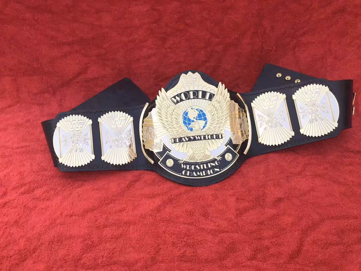 WWF WINGED EAGLE DUAL PLATED Brass Championship Title Belt - Zees Belts