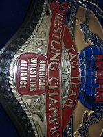 AWA WORLD TAG TEAM 24K GOLD Championship Belt - Image 6