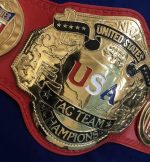 NWA UNITED STATES TAG TEAM 24K GOLD Zinc Championship Belt - Image 4