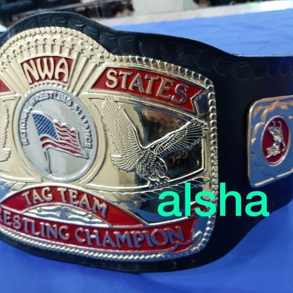 NWA UNITED STATES TAG TEAM Zinc Championship Belt