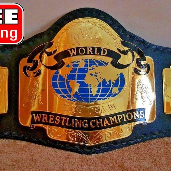 NWA WORLD TAG TEAM Brass Championship Belt