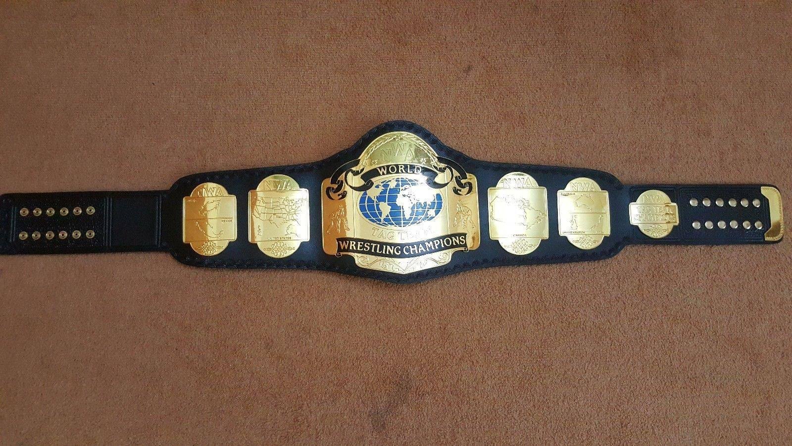 NWA WORLD TAG TEAM Brass Championship Belt - Image 3