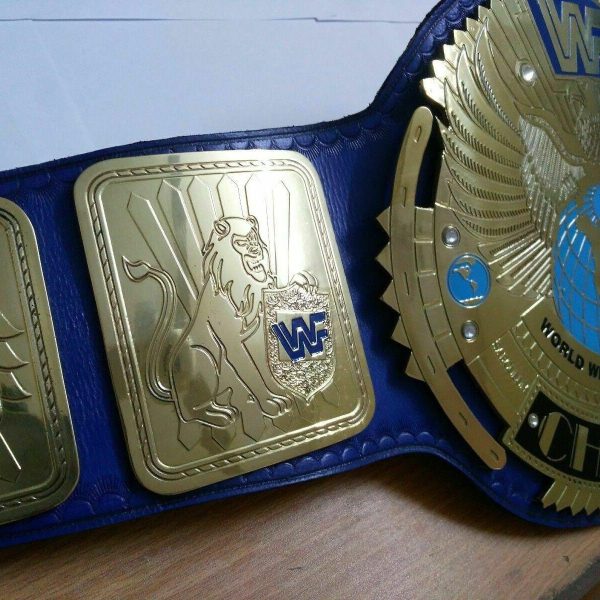 WWF BIG EAGLE ATTITUDE ERA BLOCK LOGO Zinc Championship Title Belt