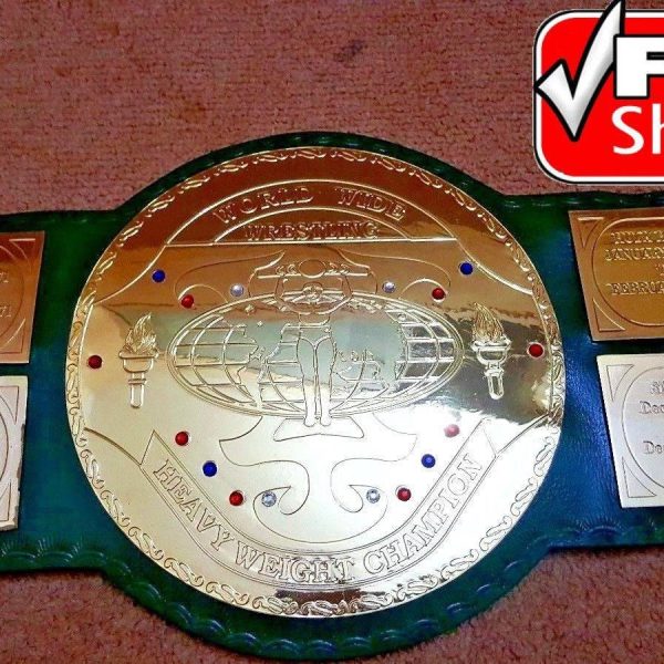 WWF BIG GREEN Brass Championship Title Belt