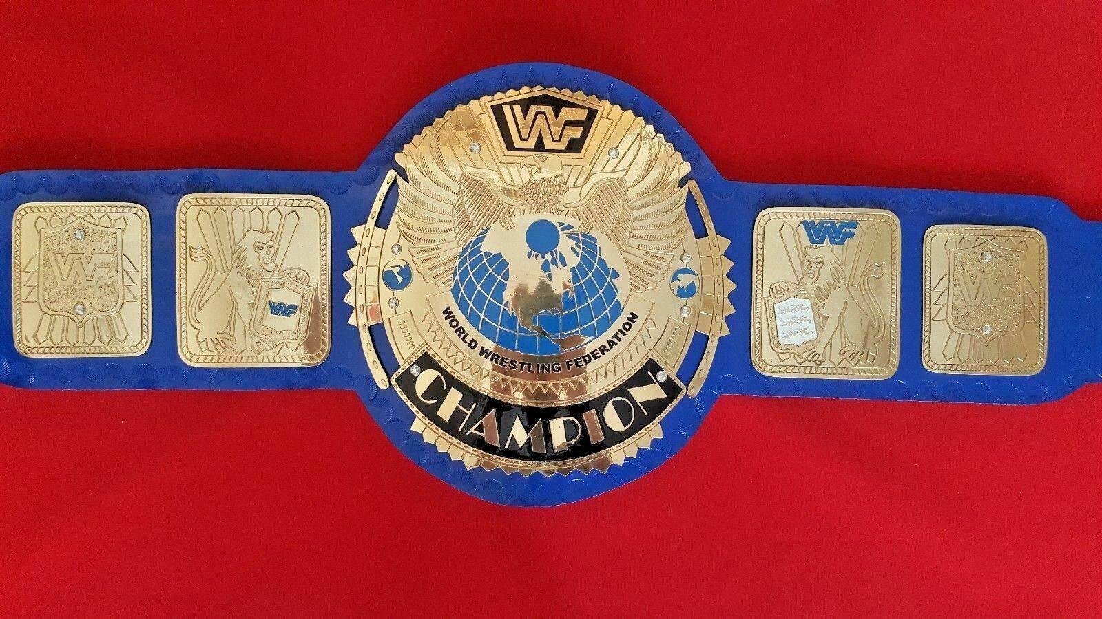 zb_001946_f5ac0cd7_bl1_2142b635-fcc7-4459-b854-0de24a451945 WWF BLUE BIG EAGLE Brass Championship Title Belt - Image 1