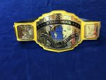WWF INTERCONTINENTAL YELLOW 24K GOLD Zinc Championship Title Belt - Image 2