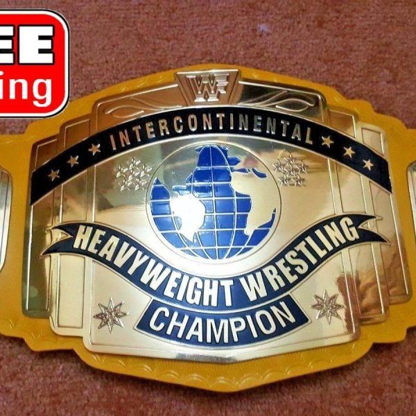 WWF INTERCONTINENTAL YELLOW Brass Championship Belt