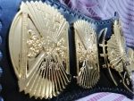 WWF WINGED EAGLE 24K GOLD Championship Title Belt - Image 6