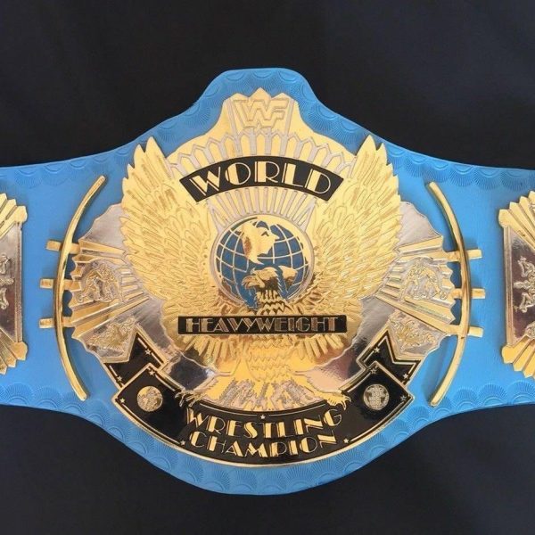 WWF WINGED EAGLE BLUE Brass Championship Title Belt