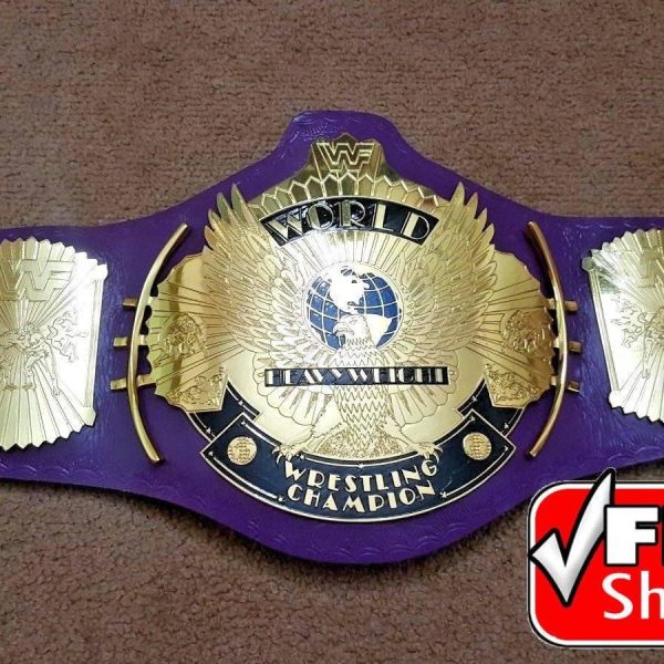 WWF WINGED EAGLE PURPLE Brass Championship Title Belt