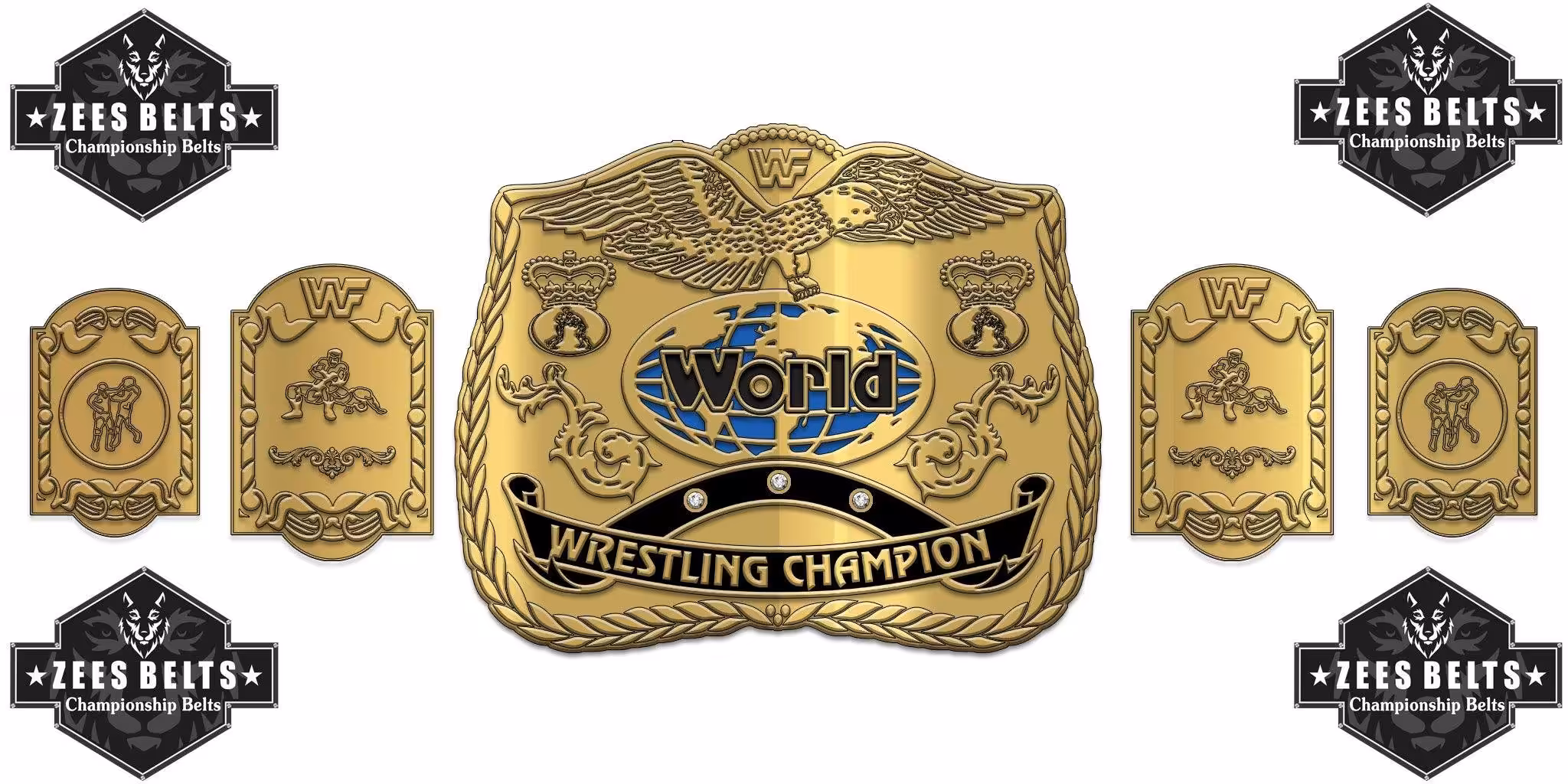 zb_002295_0e7b1c0b_WWFWorldTagTeamRicFlair ZBCB-13 Custom Design Championship Belt - Image 1
